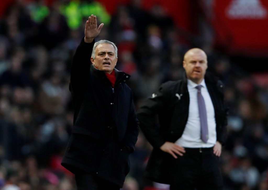 Jose Mourinho and Burnley manager Sean Dyche.