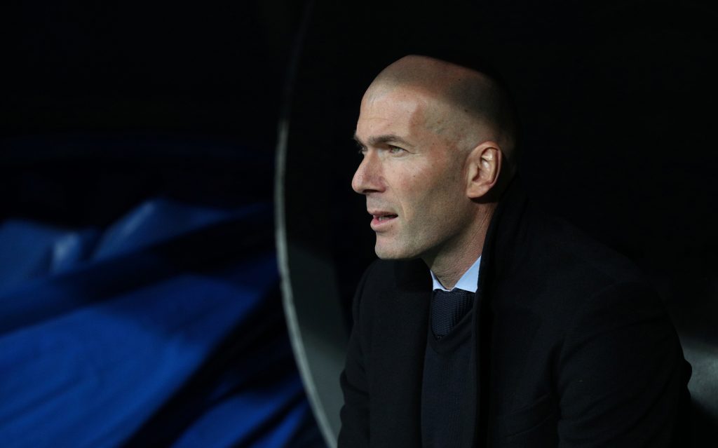 Real Madrid coach Zinedine Zidane.
