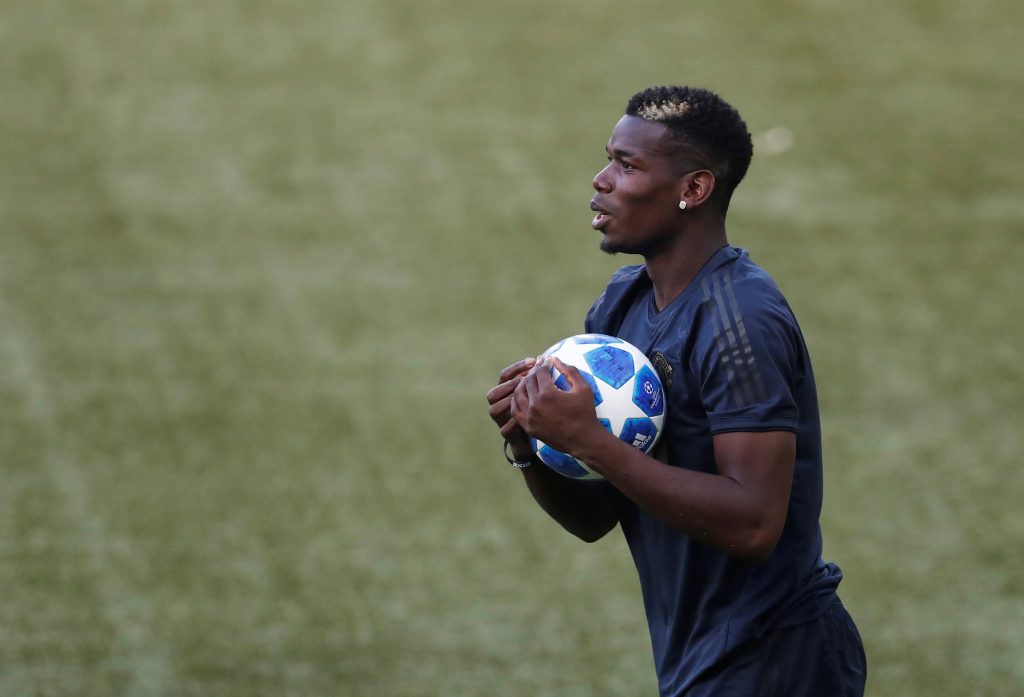 Manchester United's Paul Pogba during training.