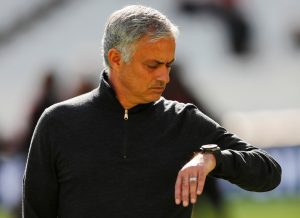 Jose Mourinho before the match.