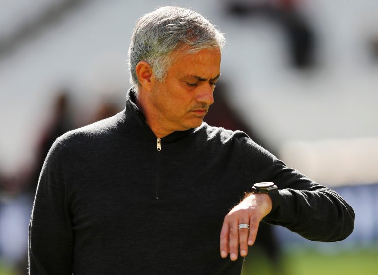 Jose Mourinho before the match.