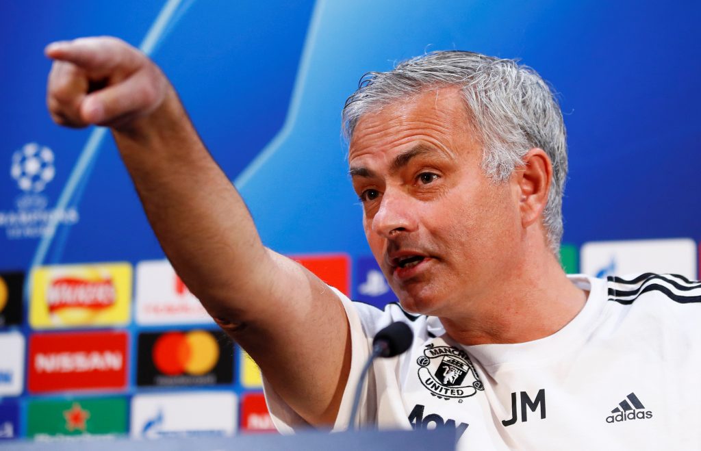 Jose Mourinho during the press conference.