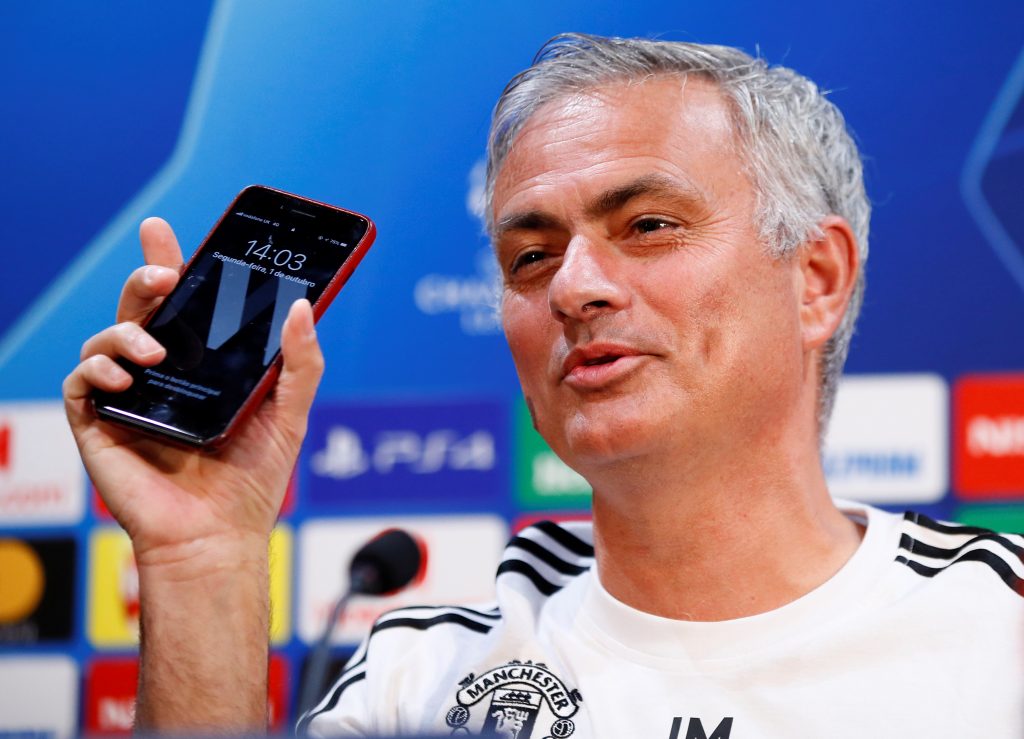 Jose Mourinho during the press conference.
