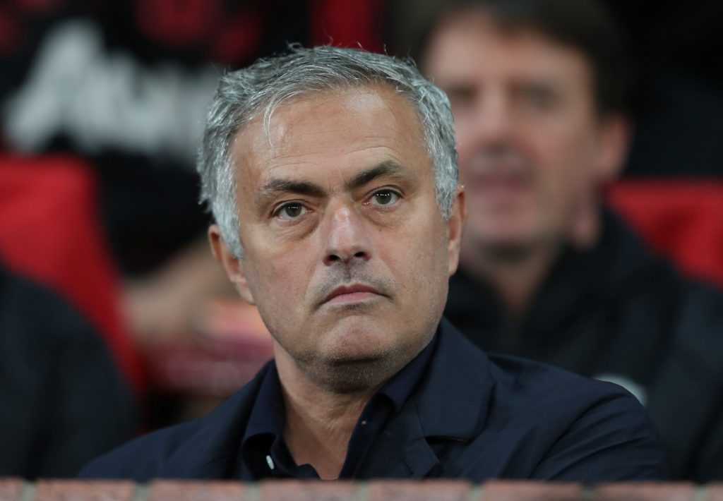 Jose Mourinho before the match.