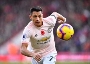 Manchester United's Alexis Sanchez in action.