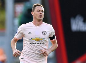 Nemanja Matic wears a shirt without a remembrance poppy during the match.