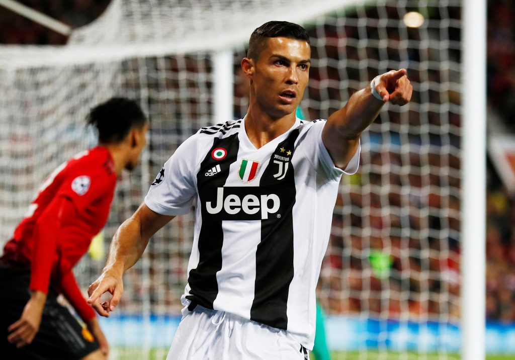 Juventus' Cristiano Ronaldo gestures.