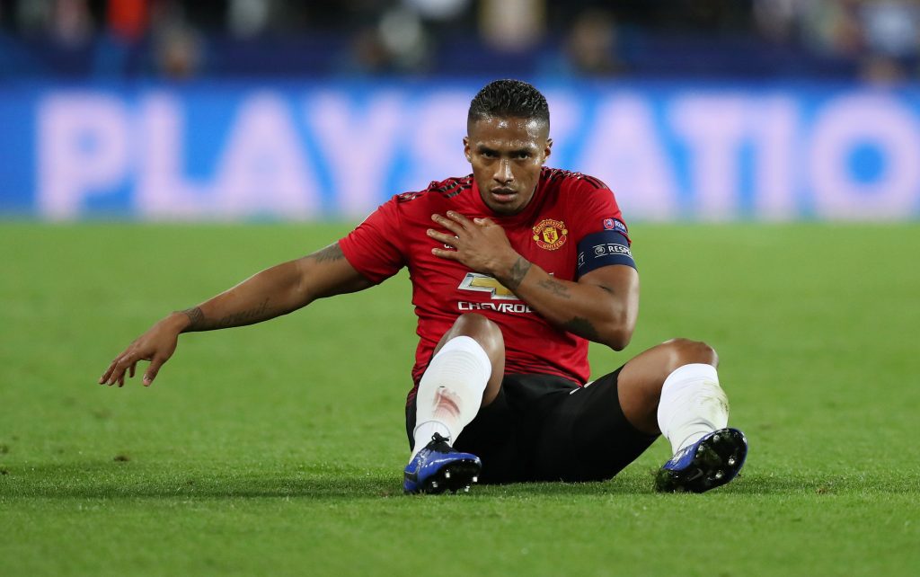 Manchester United's Antonio Valencia during the match.
