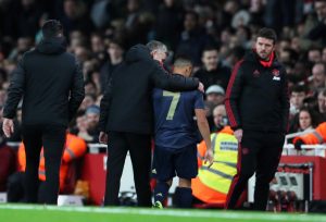 Man Utd interim manager Ole Gunnar Solskjaer with Alexis Sanchez.