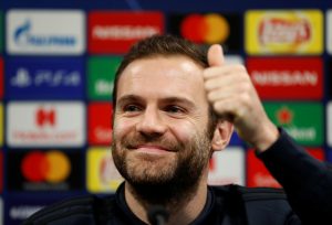 Manchester United's Juan Mata during the press conference.