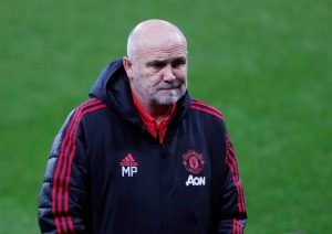 Manchester United assistant manager Mike Phelan before the match.