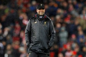Liverpool manager Juergen Klopp before the match.