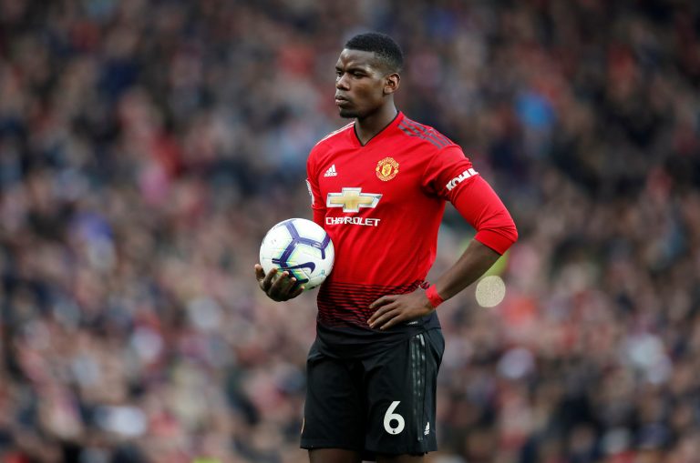 Manchester United's Paul Pogba prepares to take a penalty.
