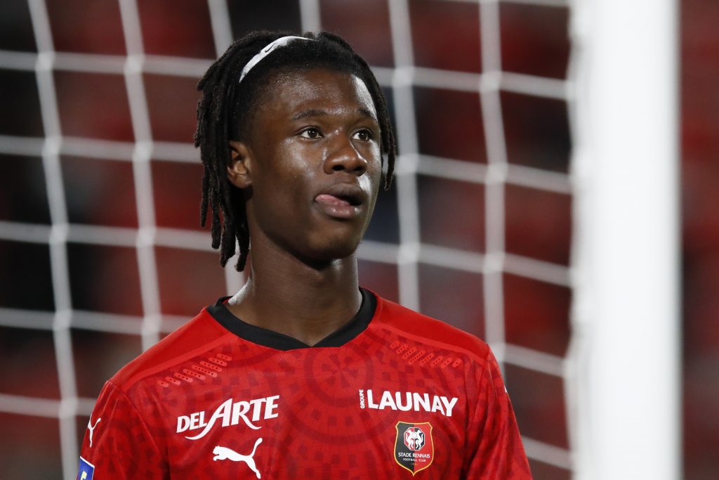 Stade Rennes' Eduardo Camavinga during the match.