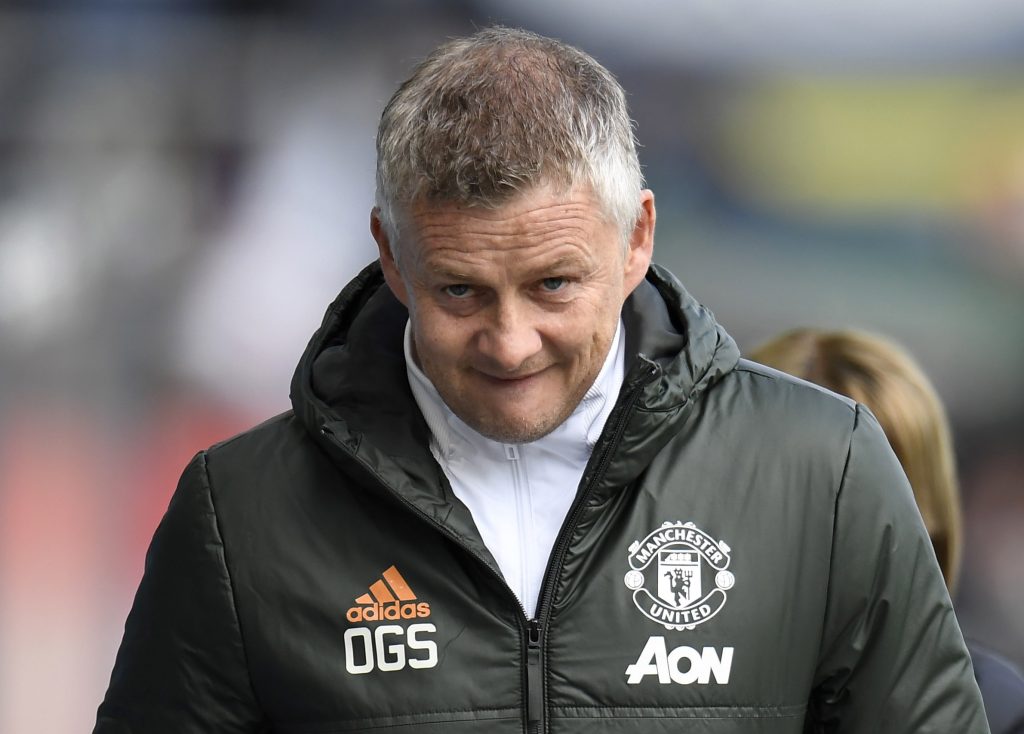 Manchester United manager Ole Gunnar Solskjaer before the match.