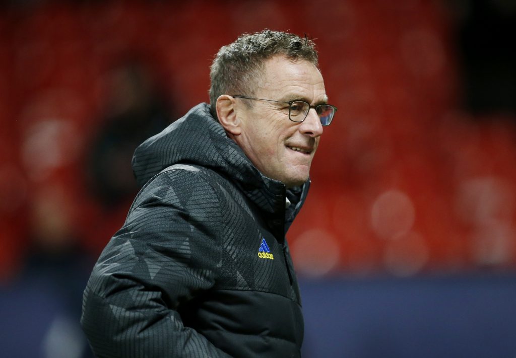 Manchester United interim manager Ralf Rangnick before the match.