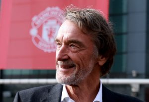 Sir Jim Ratcliffe outside Manchester United stadium Old Trafford.
