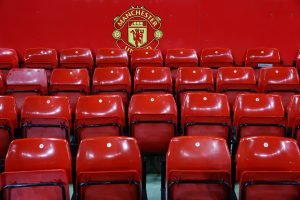 Seats at Old Trafford, the stadium of Manchester United.