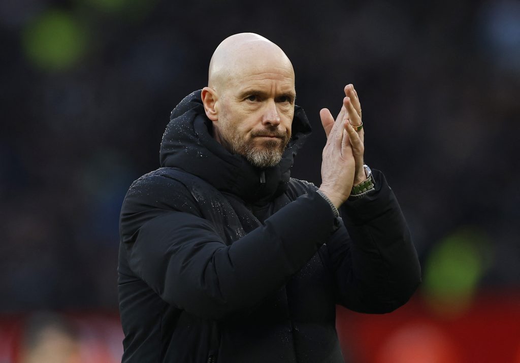 Manchester United manager Erik ten Hag against Fulham.
