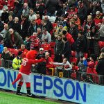 Fred the Red in Manchester United stadium