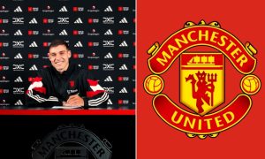 Manchester United midfielder Manuel Ugarte