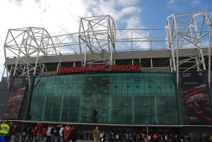 A still of Manchester United stadium Old Trafford