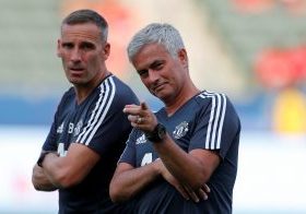 Manchester United manager Jose Mourinho before the match.